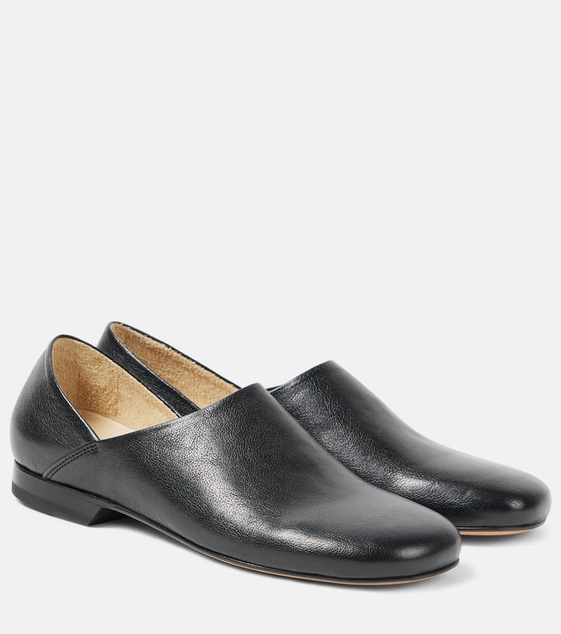 Lemaire Convertible leather slip-on shoes