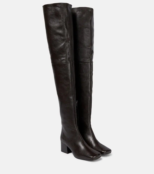 Lemaire Over-the-knee leather boots | LYBSTORE