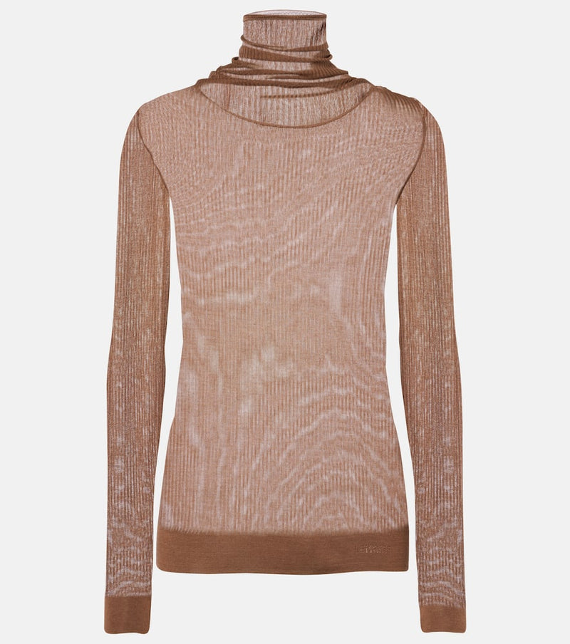 Lemaire Ribbed-knit turtleneck top