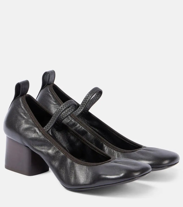 Lemaire Square Ballerina 55 leather Mary Jane pumps | LYBSTORE