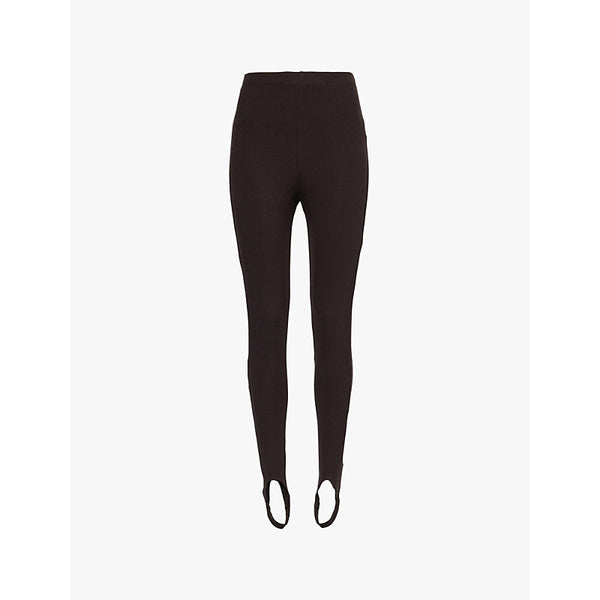 Leset Rio high-rise stirrup-cuff ponte stretch-jersey leggings | LYBSTORE