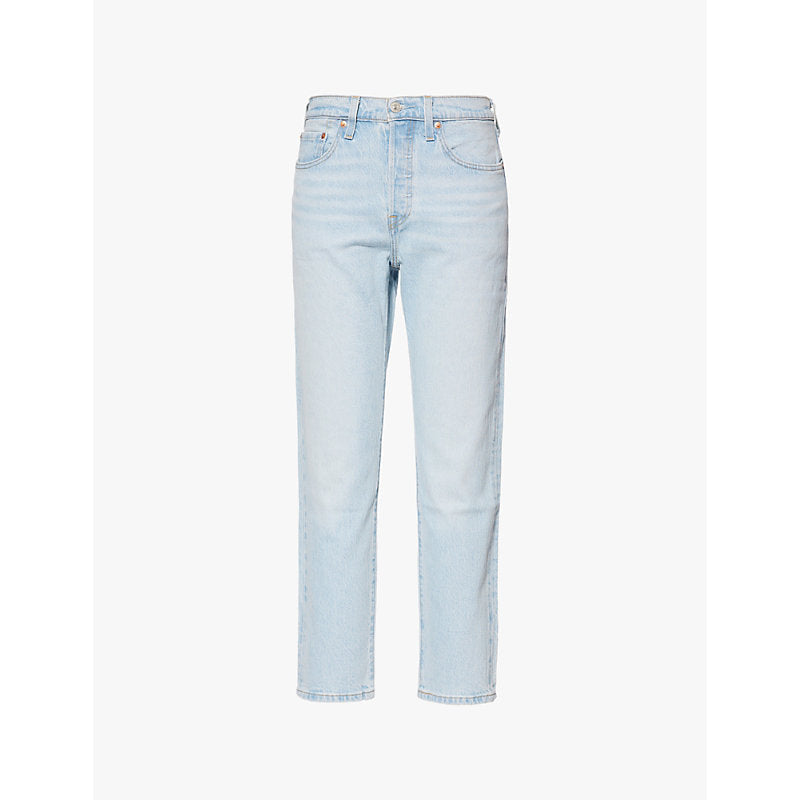 Levis 501 high-rise straight-leg denim jeans