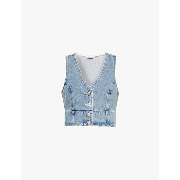 Womens Levis Mona V-Neck cotton-denim vest