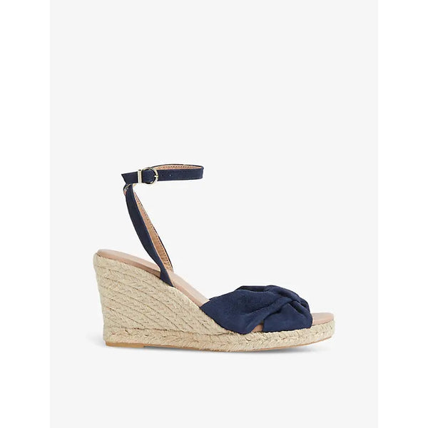 Lk Bennett Angela tie-knot suede espadrilles