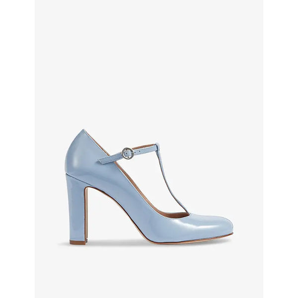 Lk Bennett Annalise T-bar patent-leather heeled courts | Lk Bennett