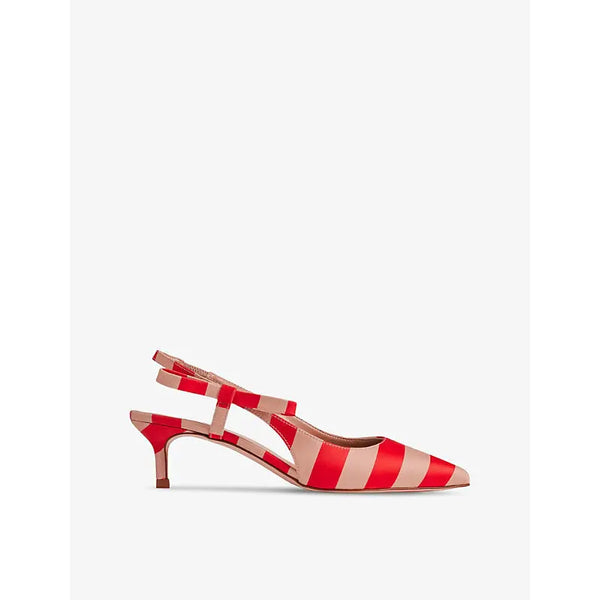 Lk Bennett Barette side-bow kitten-heel woven court shoes