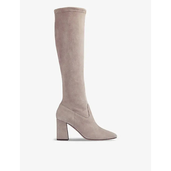 Lk Bennett Carter block-heel suede knee-high boots | Lk Bennett