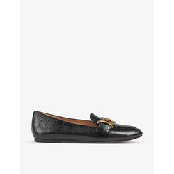 Lk Bennett Daphne croc-effect snaffle-detail leather loafers | Lk Bennett