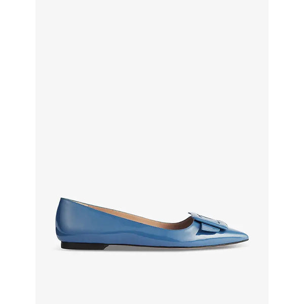 Lk Bennett Devon buckle-embellished leather flat courts