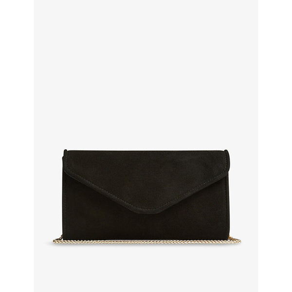 Lk Bennett Dominica suede clutch bag | LYBSTORE