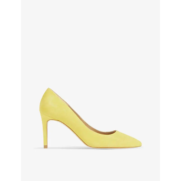 Lk Bennett Floret heeled suede court shoes