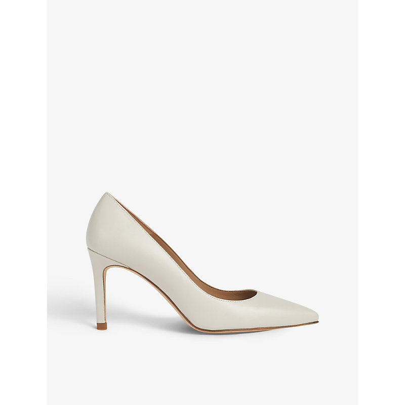 Lk Bennett Floret pointed-toe leather courts | LYBSTORE