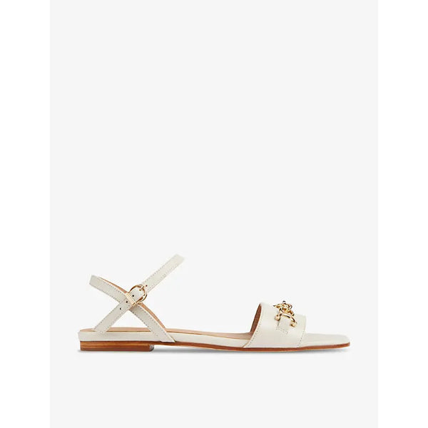 Lk Bennett Kelly snaffle-embellished flat leather sandals