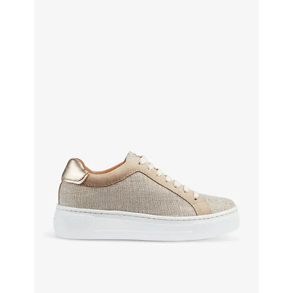 Lk Bennett Lift platform-sole low-top tweed trainers