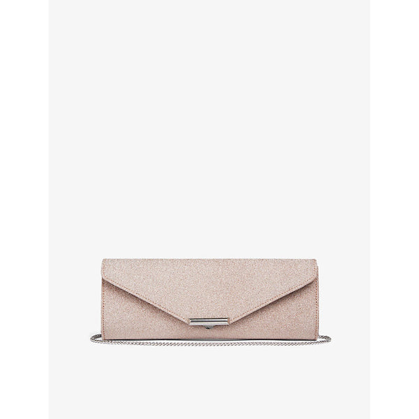 Lk Bennett Lucille envelope-shape glittered clutch bag | LYBSTORE