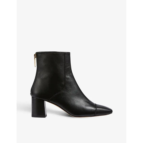 Lk Bennett Maxine square-toe leather heeled ankle boots