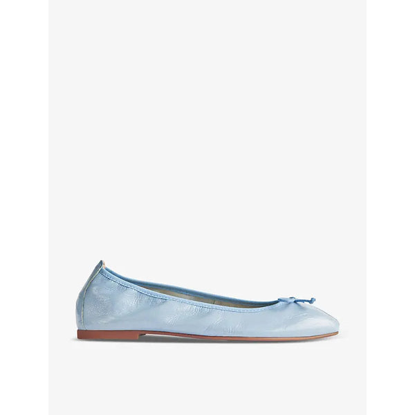 Lk Bennett Trilly bow-embellished flat patent-leather ballet flats | Lk Bennett