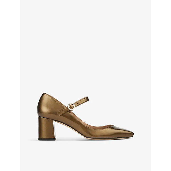 Lk Bennett Winter metallic-leather Mary Jane courts