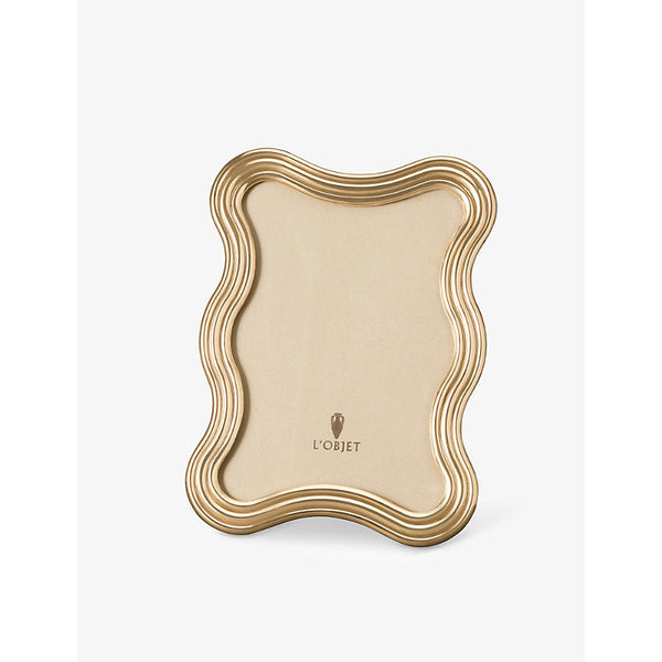 Lobjet Ripple gold-plated photo frame 12cm x 17cm | LYBSTORE