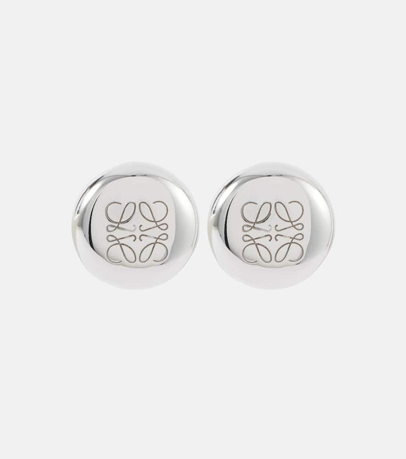 Loewe Anagram Pebble sterling silver stud earrings