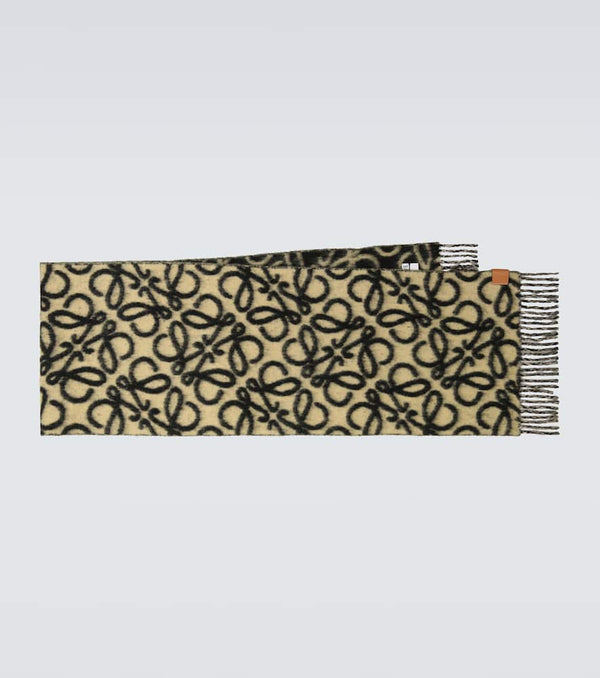 Loewe Anagram alpaca and wool-blend scarf