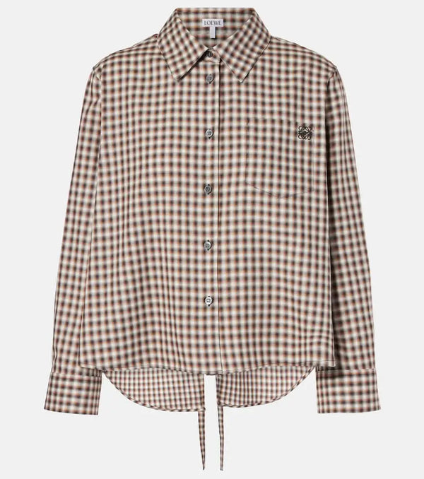 Loewe Anagram checked cotton shirt | LYBSTORE