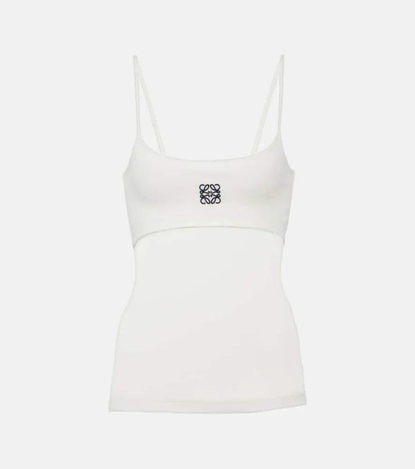 Loewe Anagram cotton-blend jersey tank top | LYBSTORE