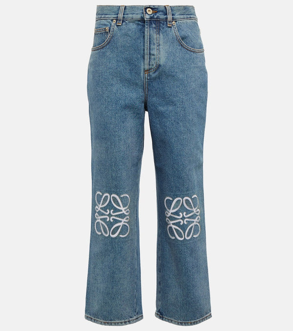 Loewe Anagram high-rise cropped jeans