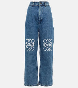 Loewe Anagram high-rise wide-leg jeans | LYBSTORE