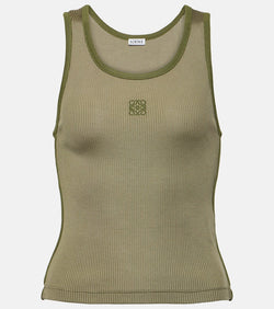 Loewe Anagram silk jersey tank top