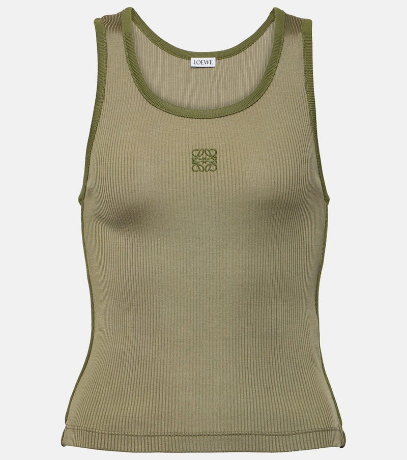 Loewe Anagram silk jersey tank top