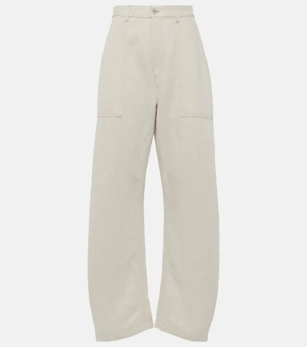 Loewe Balloon cotton and linen wide-leg pants