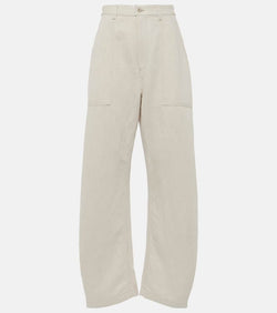 Loewe Balloon cotton and linen wide-leg pants