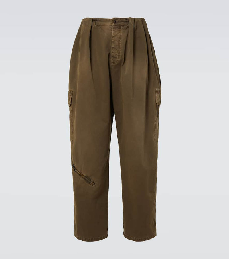 Loewe Balloon leather-trimmed cargo pants