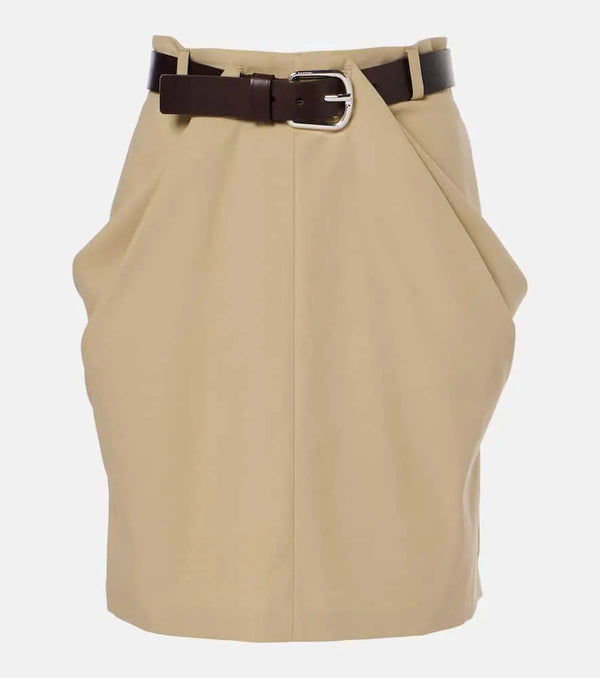 Loewe Belted cotton miniskirt | LYBSTORE