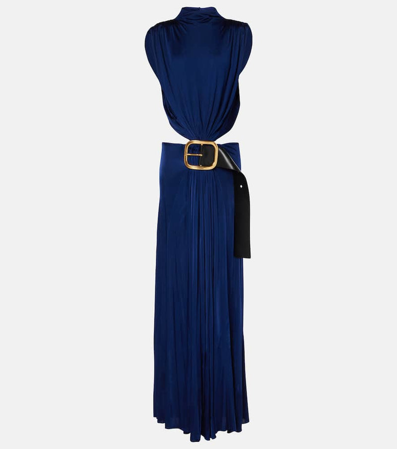 Loewe Belted cutout draped gown