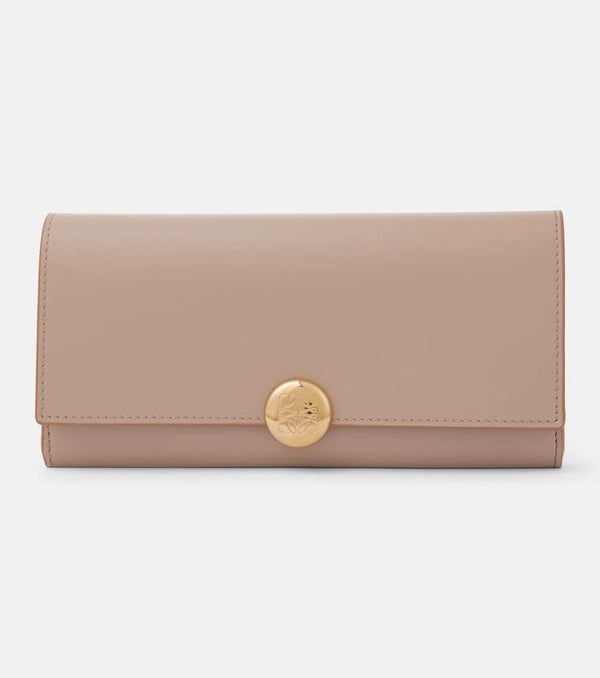 Loewe Continental Pebble leather wallet on chain