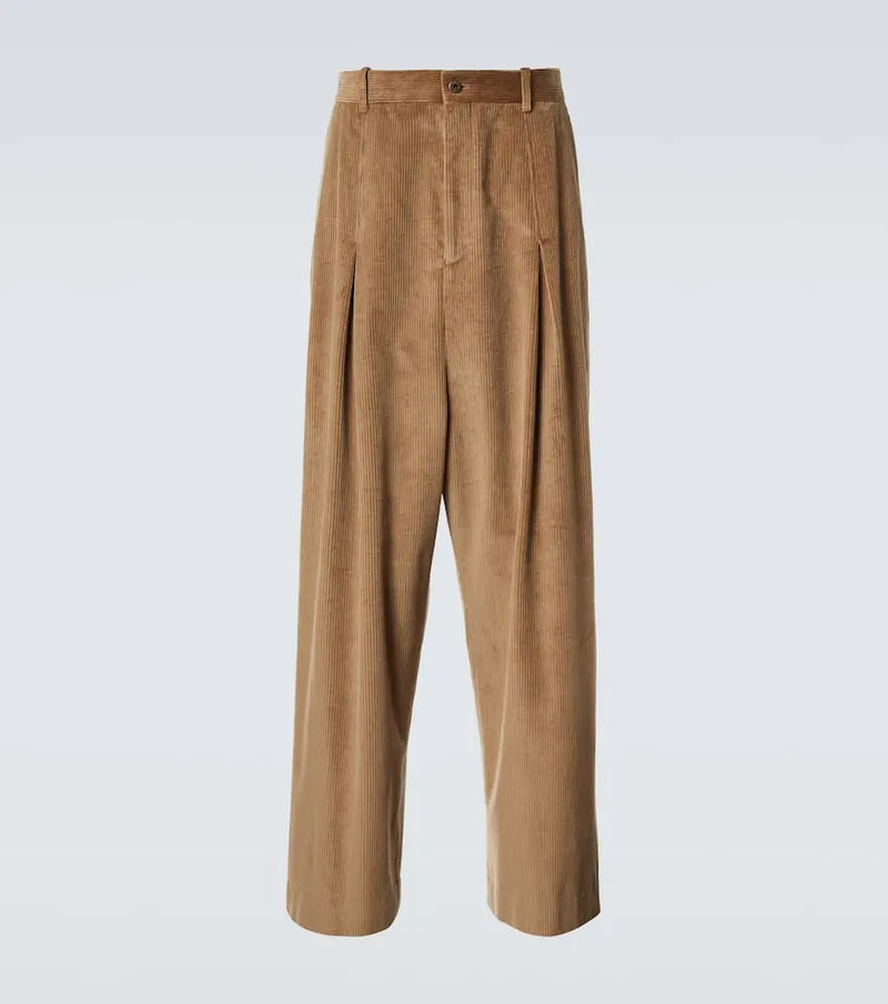 Loewe Cotton and cashmere corduroy wide-leg pants