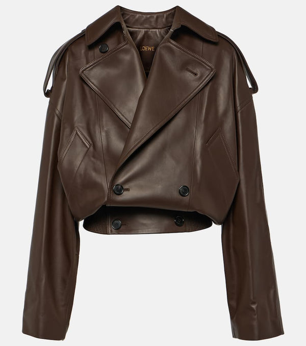 Loewe Cropped leather jacket | LYBSTORE