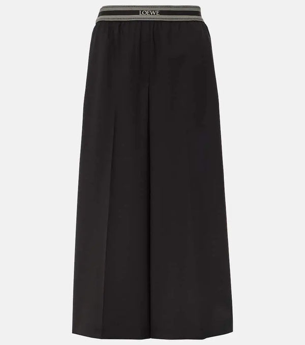 Loewe Cropped wool wide-leg pants | LYBSTORE