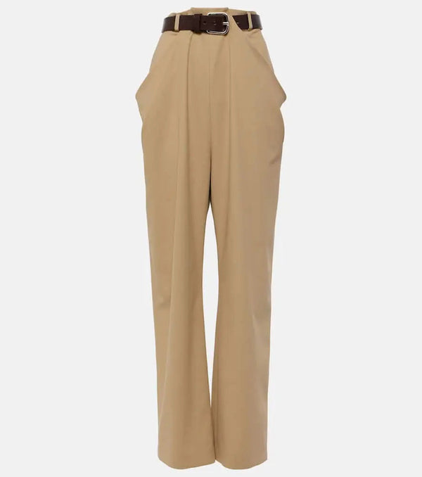 Loewe Draped cotton twill straight pants | LYBSTORE