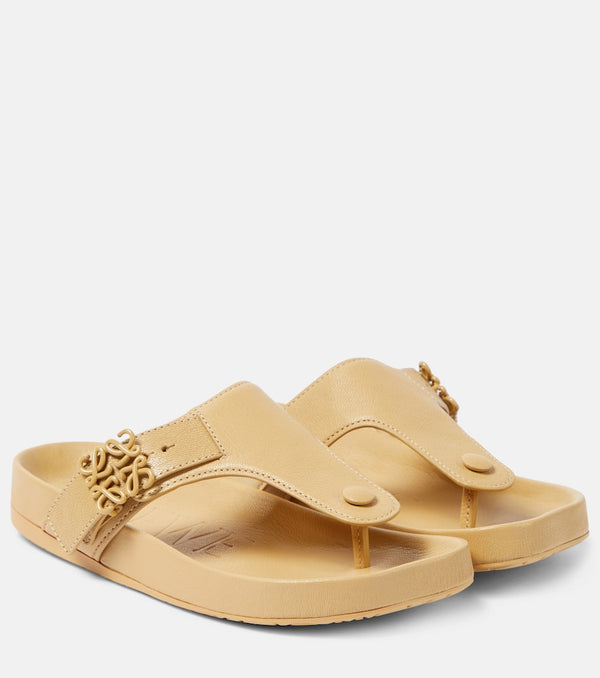 Loewe Ease leather thong sandals | LYBSTORE