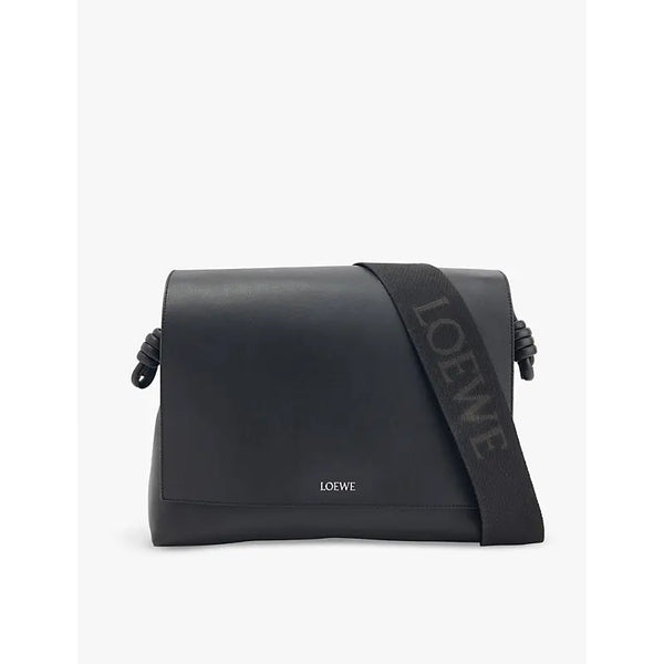 Loewe Flamenco foil-print branding leather satchel bag | Loewe