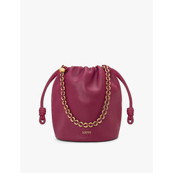 Loewe Flamenco logo-embossed leather bucket bag