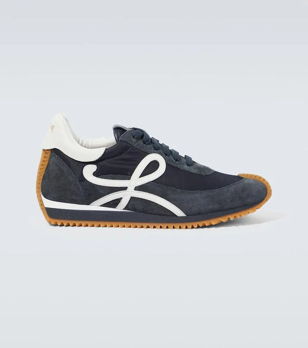 Loewe Flow Runner suede-trimmed sneakers