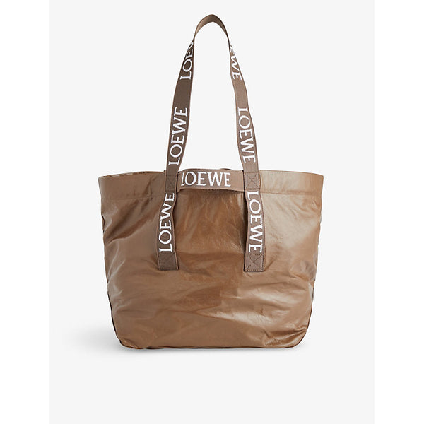 Loewe Fold Shopper twin-handle leather tote bag | LYBSTORE