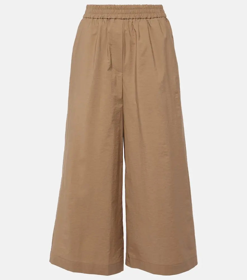 Loewe High-rise cotton-blend culottes