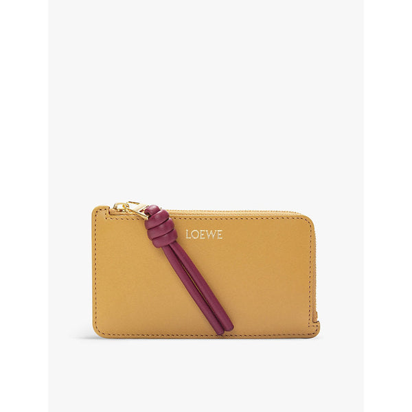 Womens Loewe Knot leather card holder