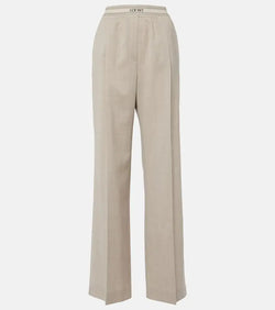 Loewe Logo wool palazzo pants