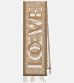 Loewe Love wool and cashmere scarf